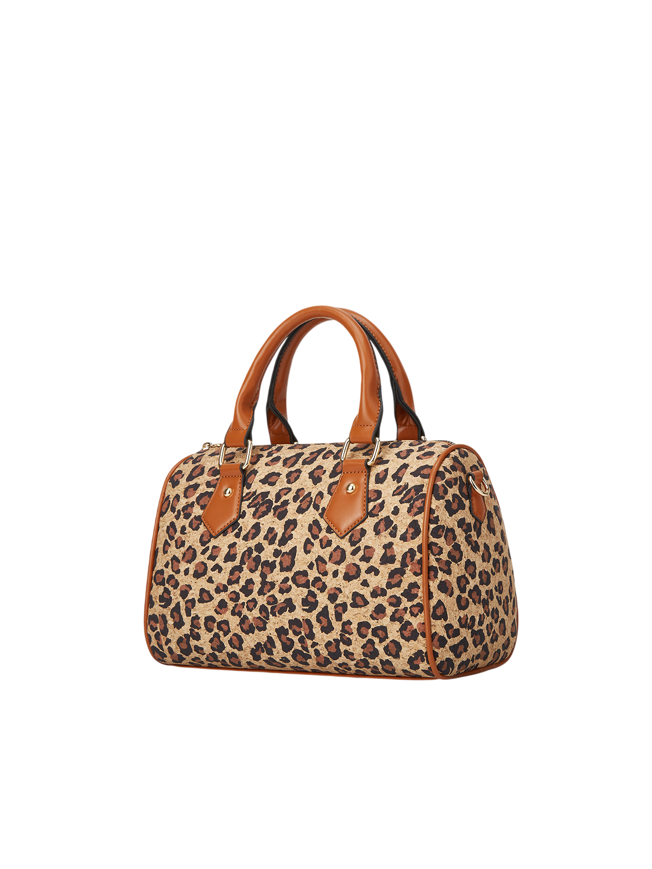 Women's Leopard Print Boston Handbag