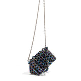 Women's Beaded Shoulder Bag with Chain Strap