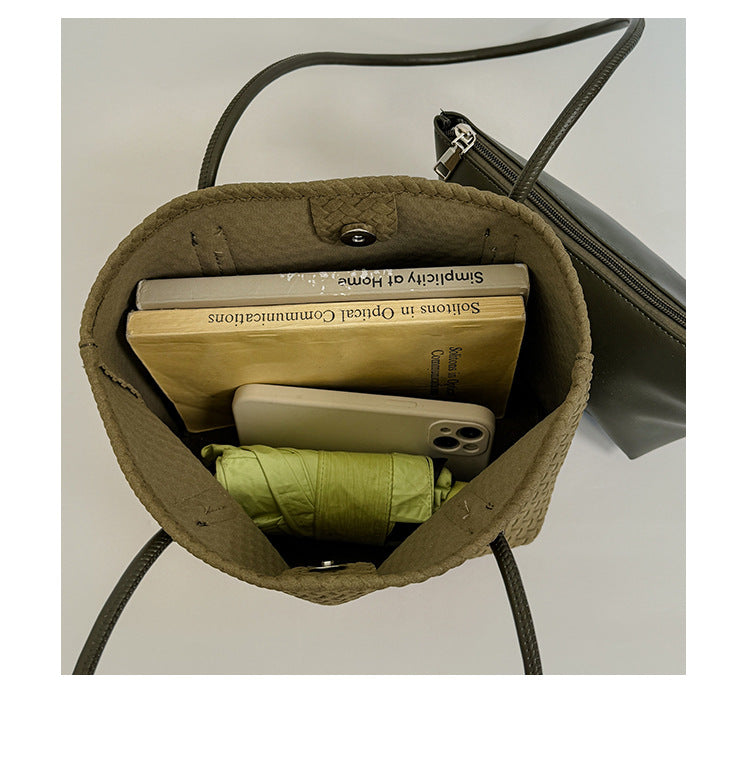 Women's Woven Shoulder Handbag