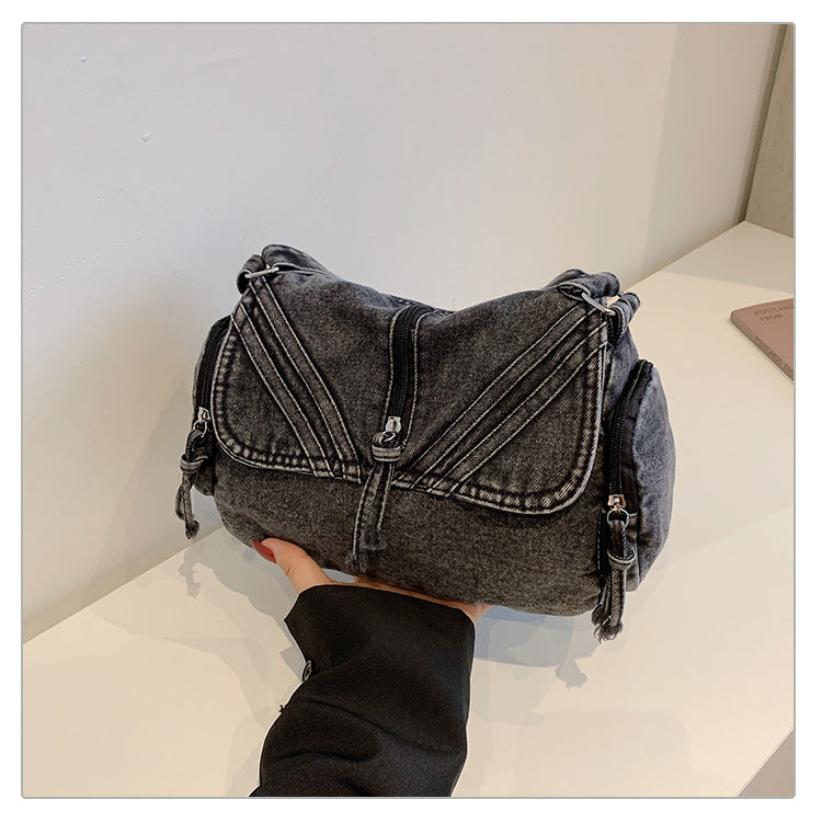 Women's Vintage Denim Shoulder Bag