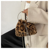 Women’s Leopard Print Faux Fur Handbag