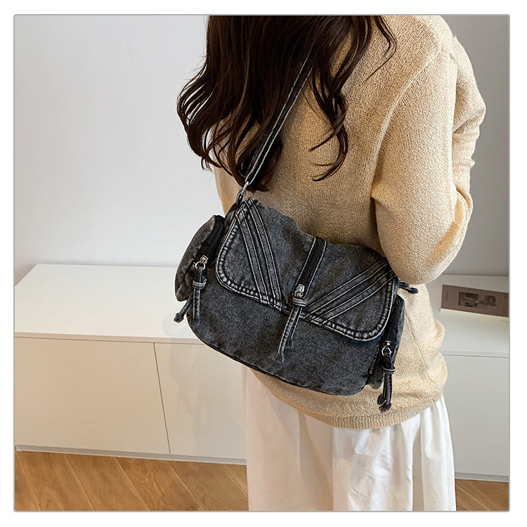 Women's Vintage Denim Shoulder Bag