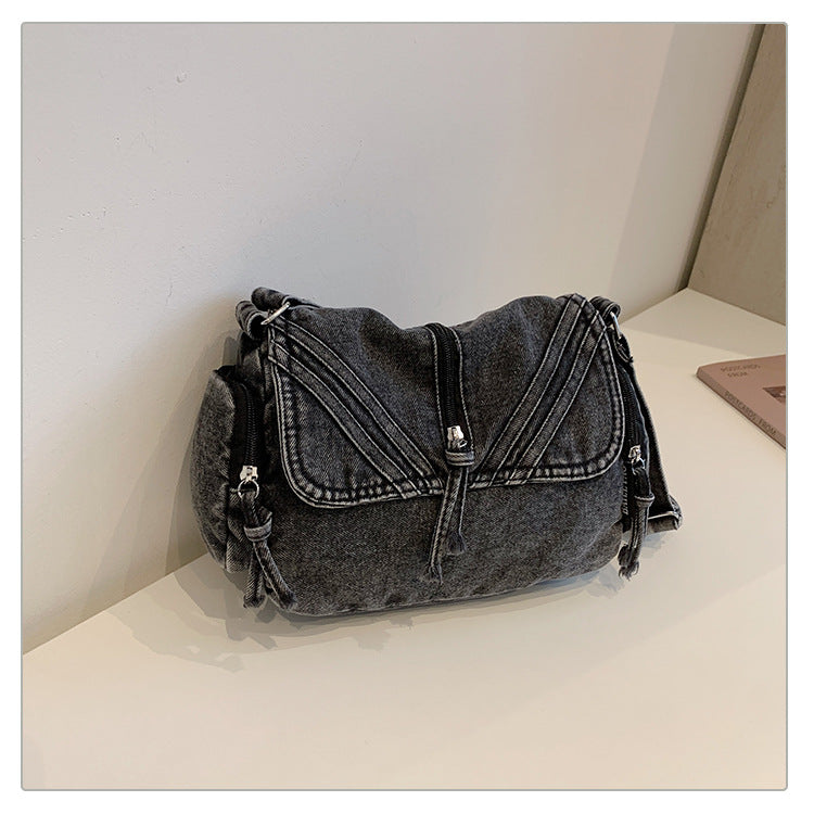 Women's Vintage Denim Shoulder Bag