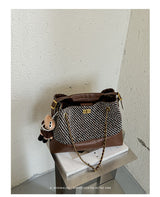 Woven Chain Strap Shoulder Bag