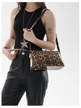 Women’s Leopard Print Structured Shoulder Bag