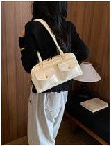 Women’s Structured Shoulder Bag with Pockets