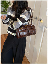 Women’s Structured Shoulder Bag with Pockets