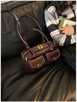Women’s Structured Shoulder Bag with Pockets