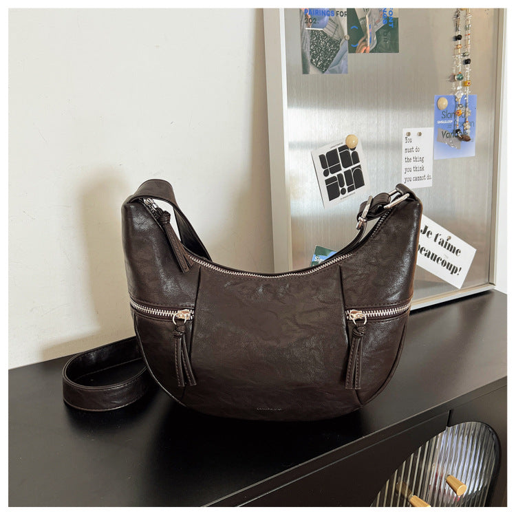 Women’s Casual Zip Pocket Shoulder Bag