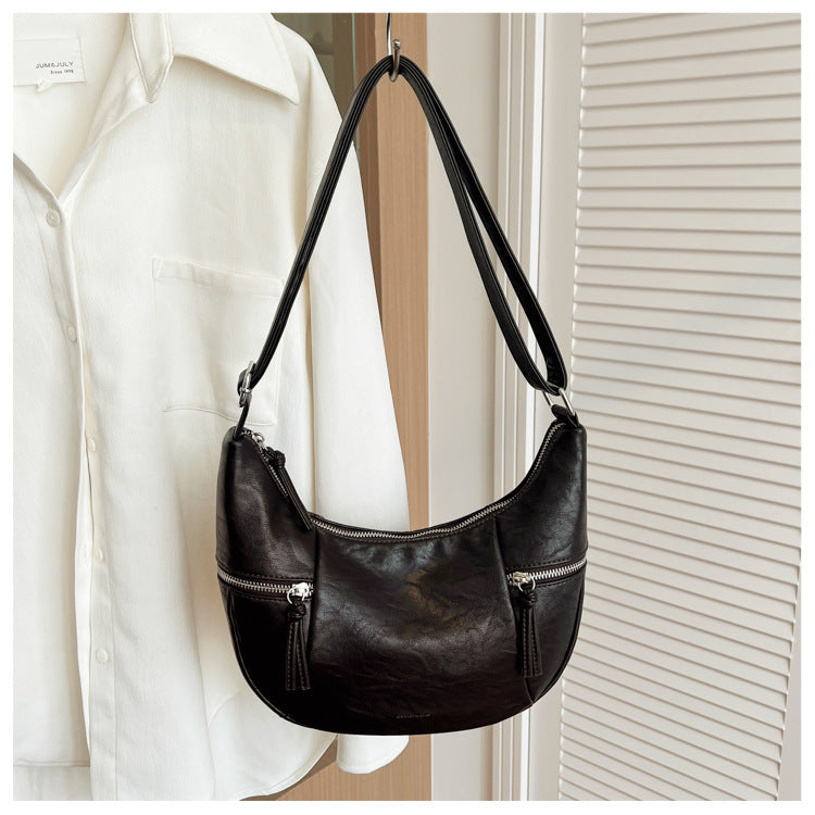 Women’s Casual Zip Pocket Shoulder Bag