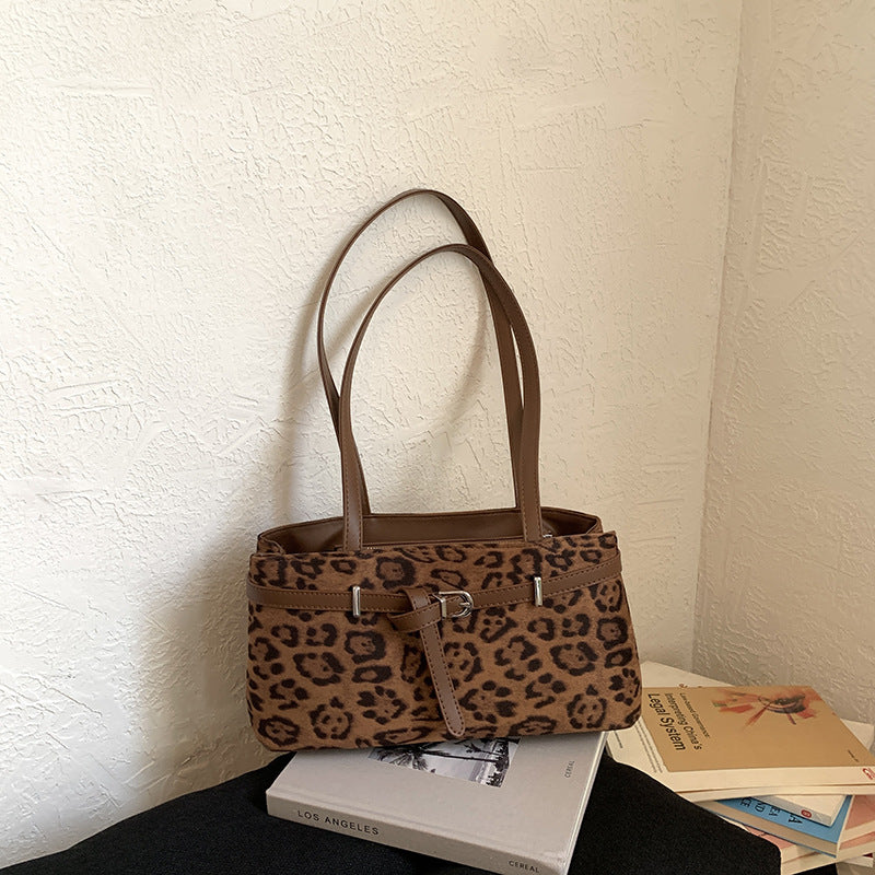 Women’s Leopard Print Shoulder Handbag
