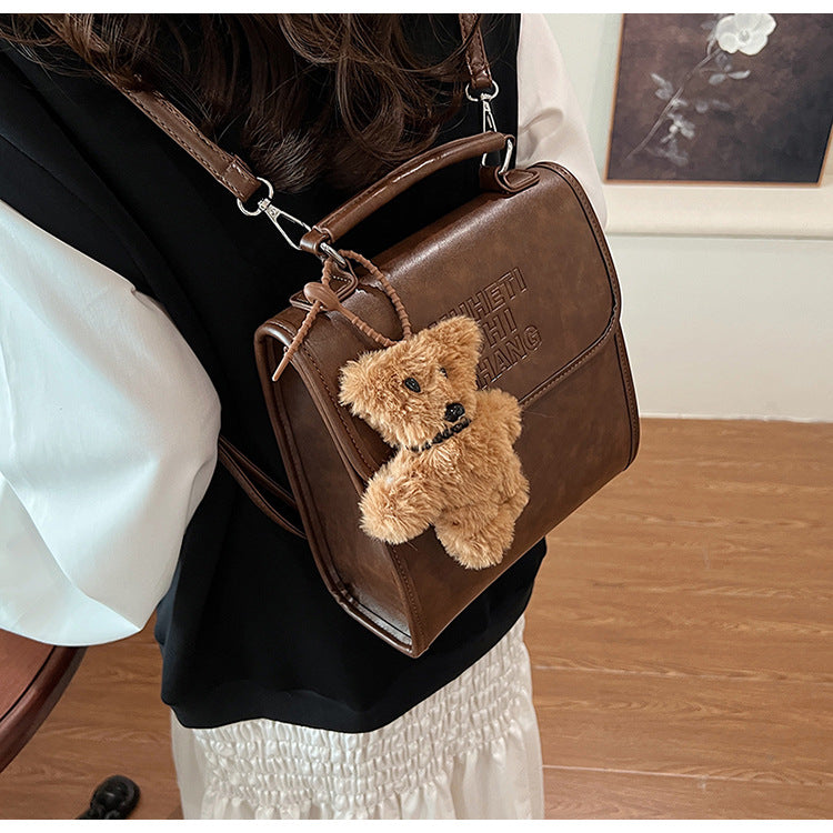 Women’s Brown Structured Shoulder Handbag