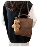 Women’s Brown Structured Shoulder Handbag