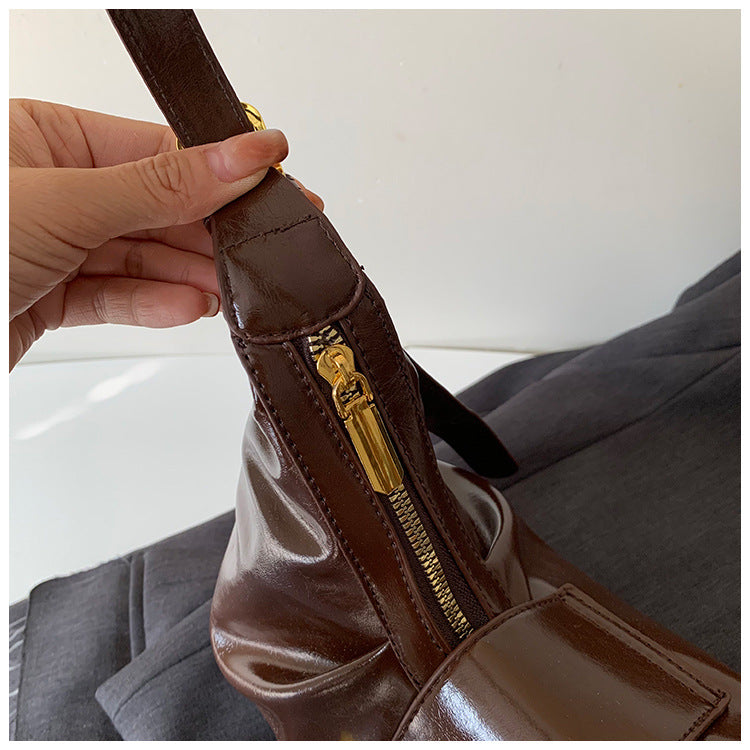 Women's Glossy Shoulder Bag