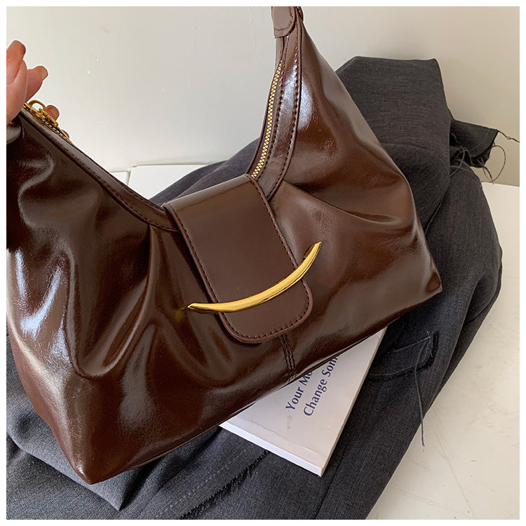 Women's Glossy Shoulder Bag
