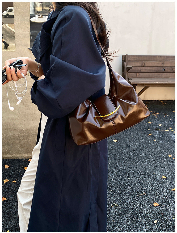 Women's Glossy Shoulder Bag