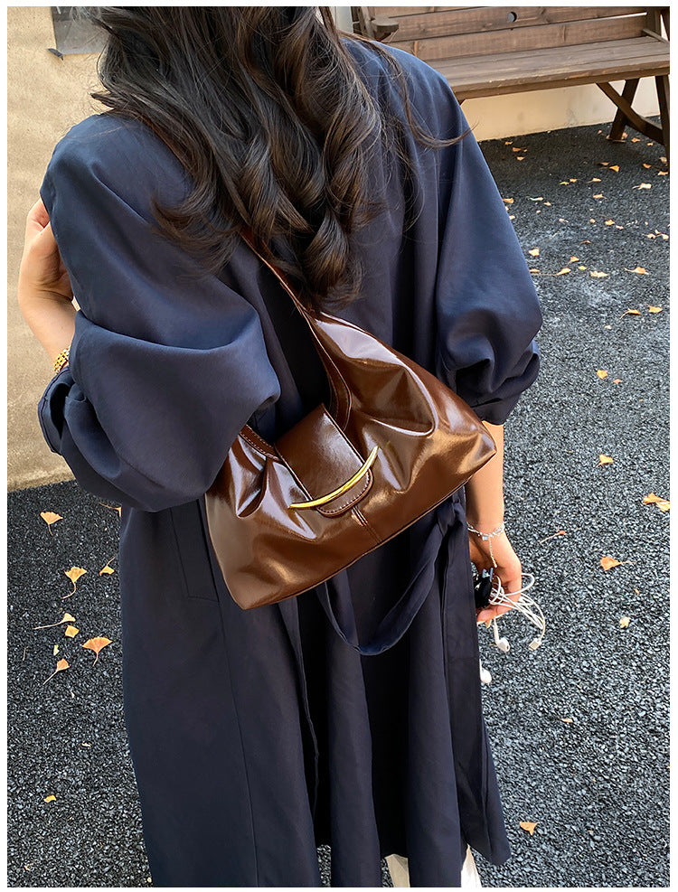 Women's Glossy Shoulder Bag