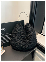 Women's Textured Faux Fur Shoulder Bag