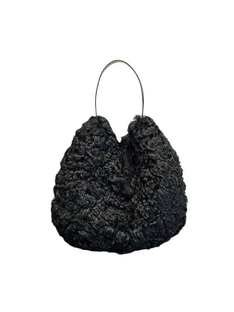 Women's Textured Faux Fur Shoulder Bag
