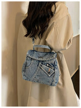 Women's Denim Handbag with Top Handle