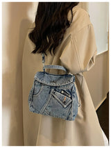 Women's Denim Handbag with Top Handle