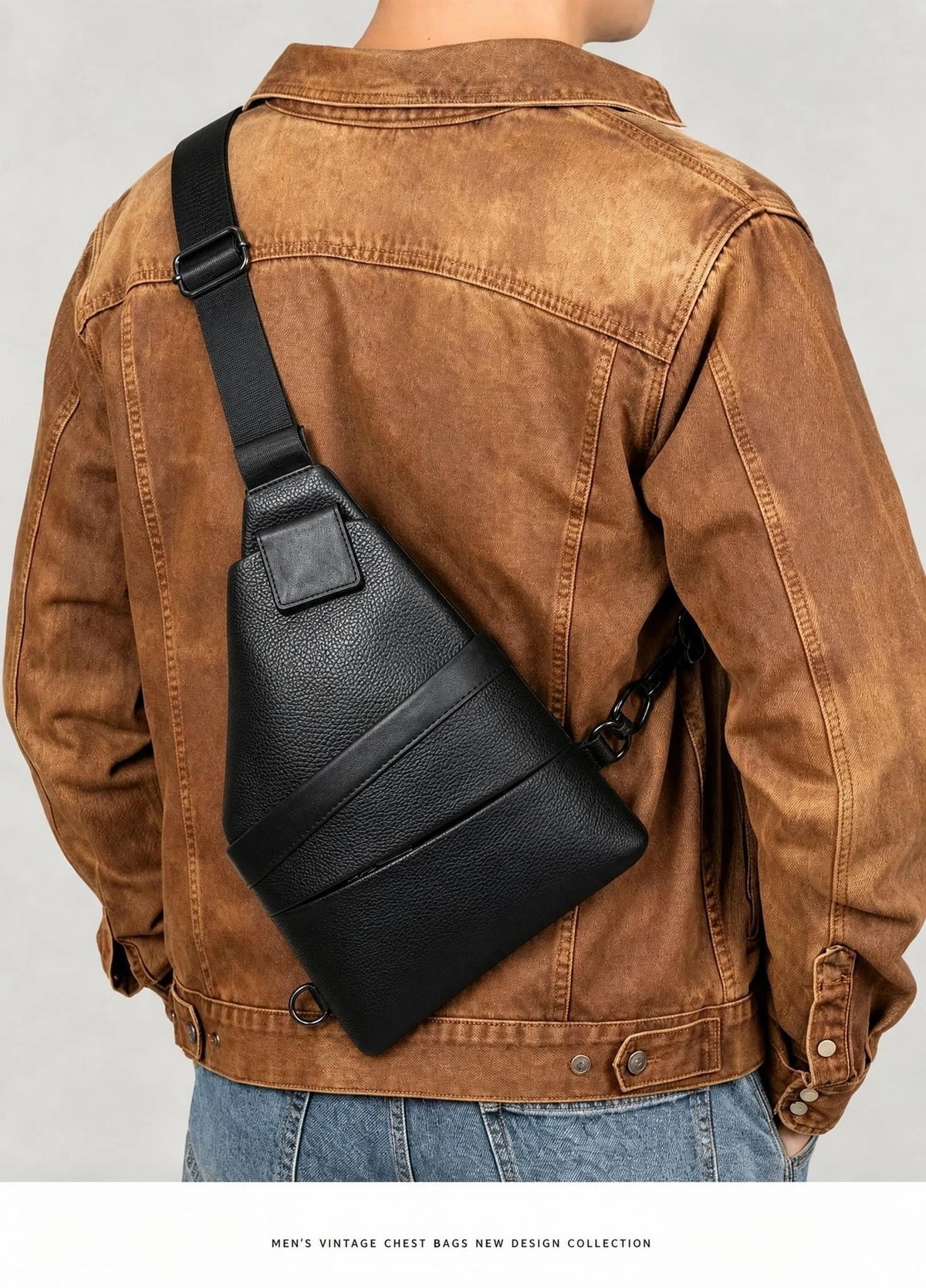 Men's Crossbody Sling Bag with Adjustable Strap