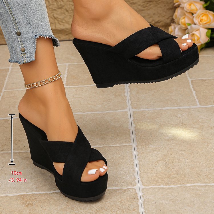 Women's Platform Wedge Slide Sandals