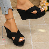 Women's Platform Wedge Slide Sandals