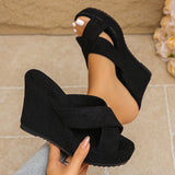Women's Platform Wedge Slide Sandals