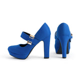 Platform Heels with Double Buckle Strap