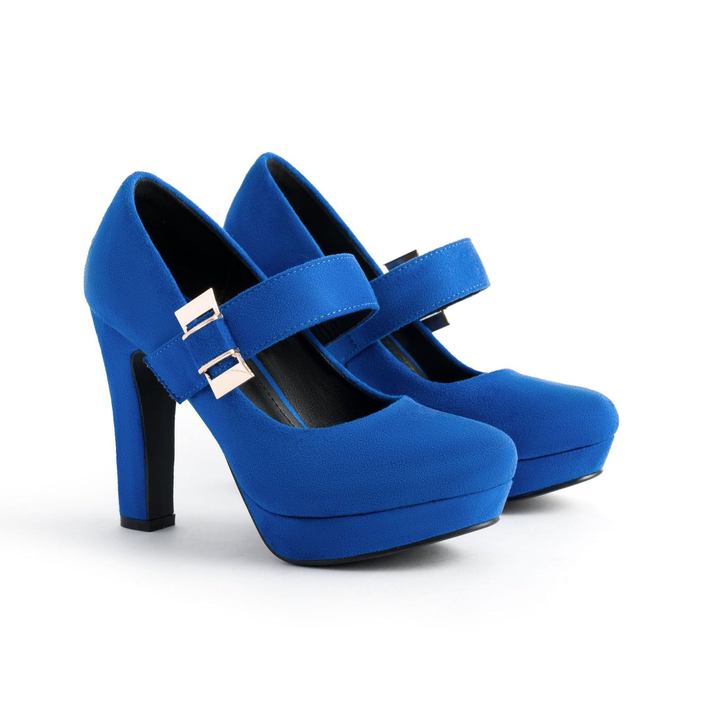 Platform Heels with Double Buckle Strap