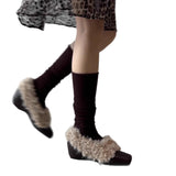 Cozy Faux Fur Heeled Shoes