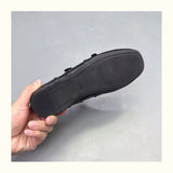 Faux Leather Brogue Shoes with Buckle