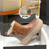 Trendy Faux Leather Ankle Boots