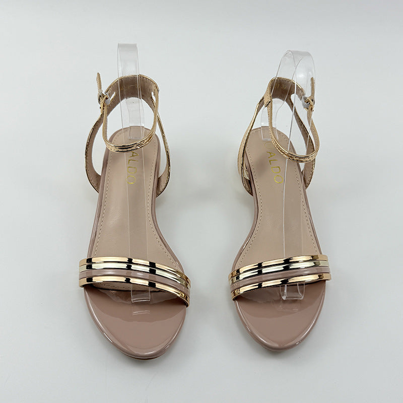 Patent Leather Strappy Sandals