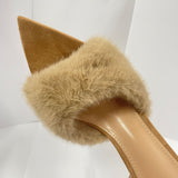 Cozy Faux Fur Pointed Toe Flats