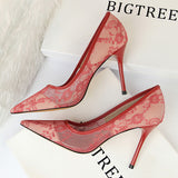 Elegant Lace High Heel Pumps
