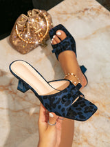 Leopard Print Open-Toe Mules