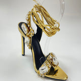 Glamorous Gold Embellished Stiletto Heel