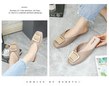 Elegant Square Buckle Mules