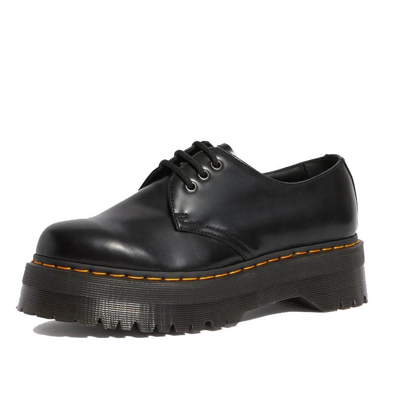 Patent Leather Platform Oxford with Stitching
