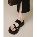 Modern Black Platform Sandals