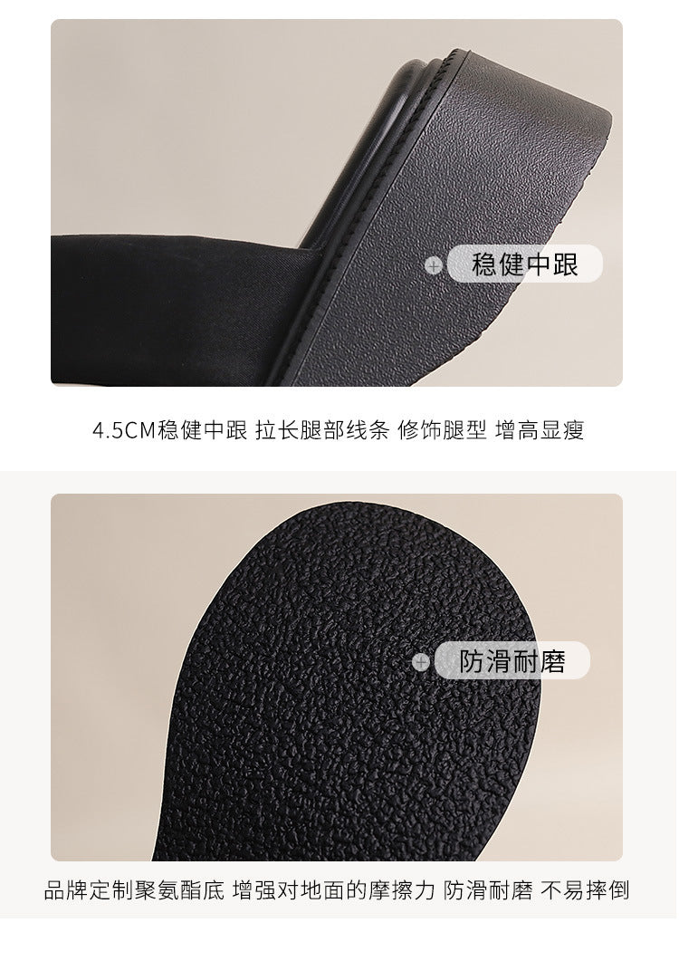 Modern Black Platform Sandals