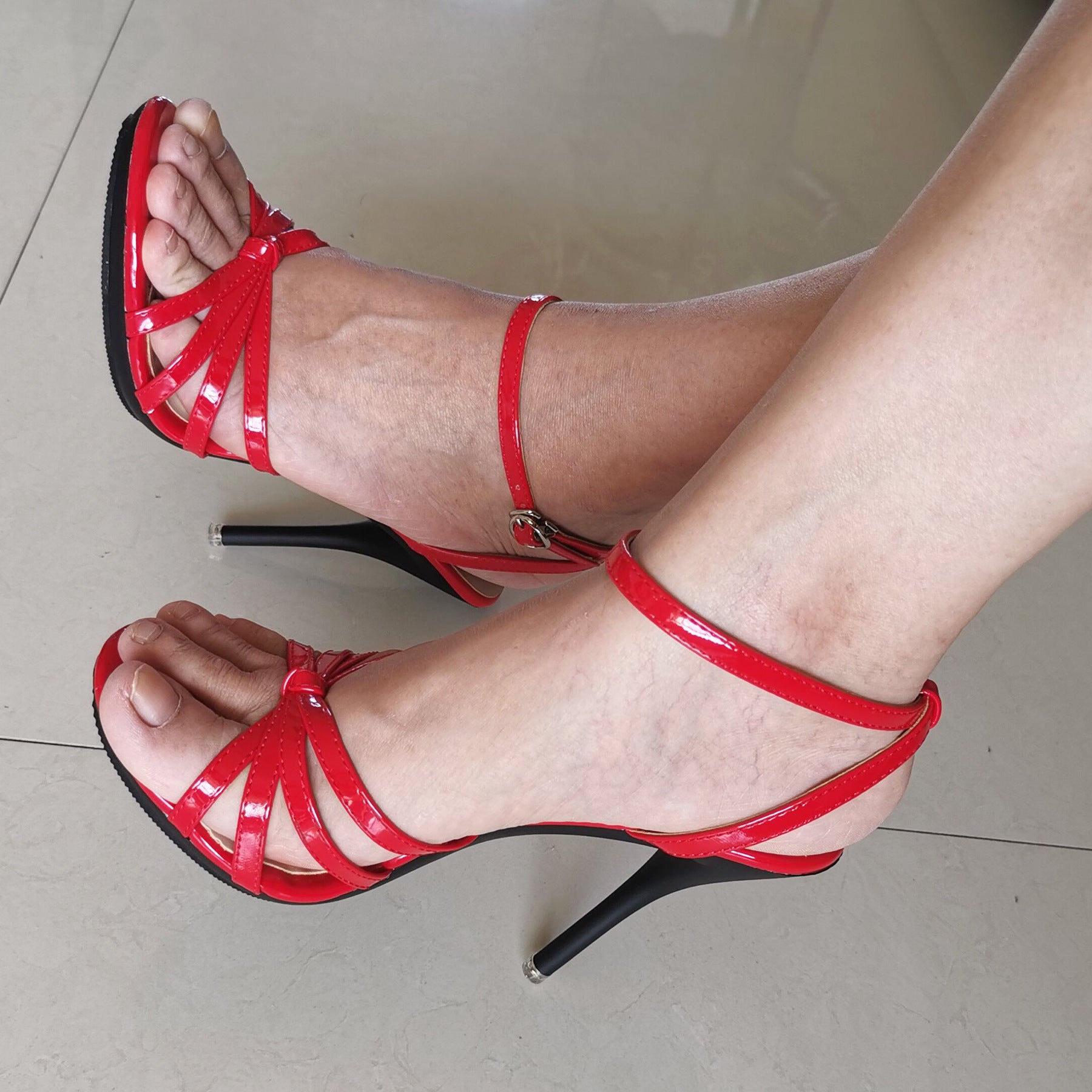 Patent Leather High Heel Sandal