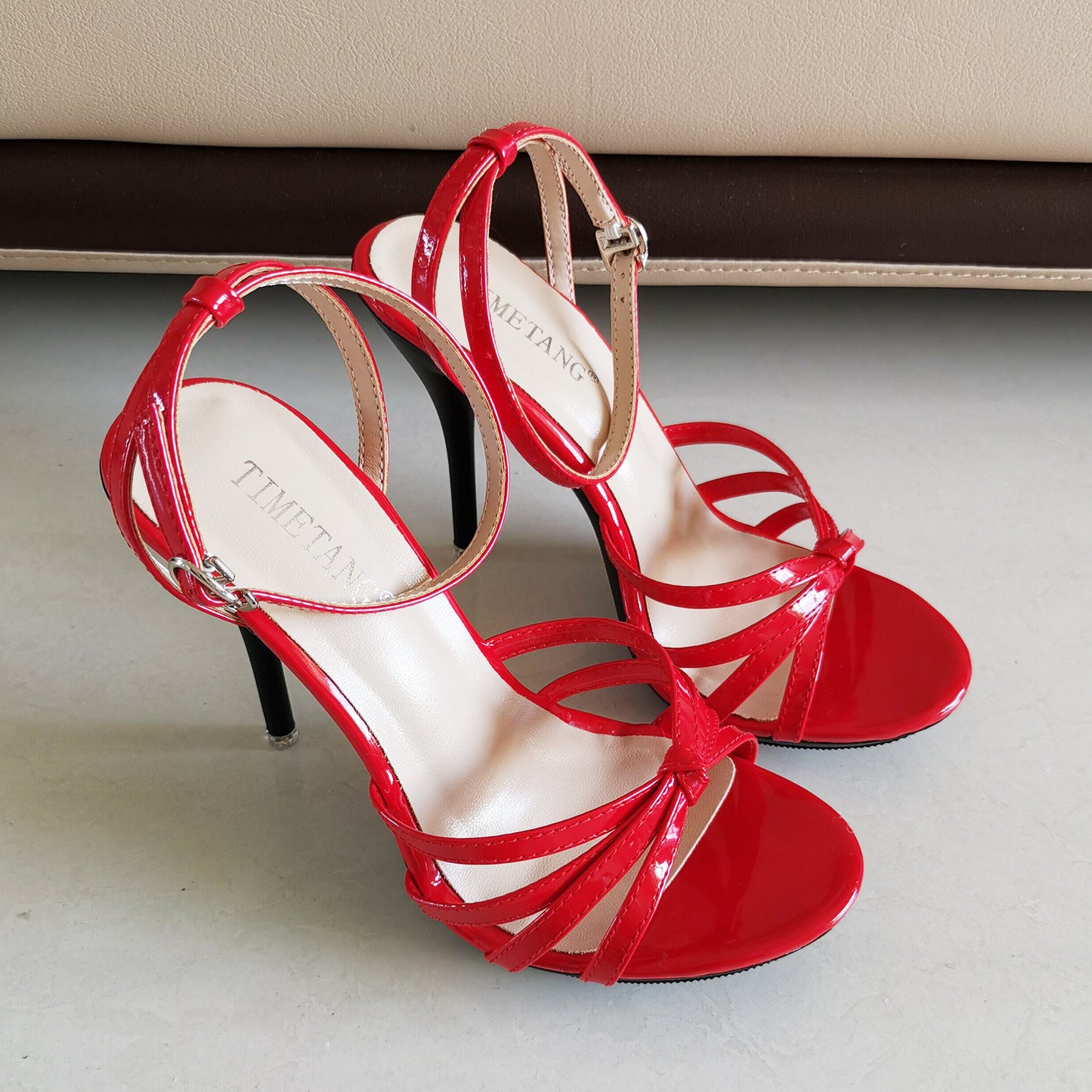 Patent Leather High Heel Sandal