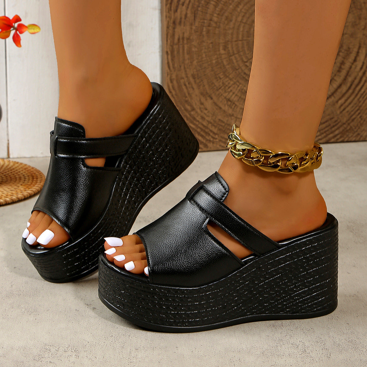 Elegant Platform Wedge Sandals
