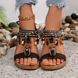 Bohemian Beaded Ankle-Decorated Sandals
