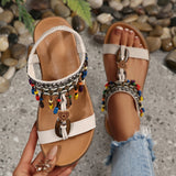 Bohemian Beaded Ankle-Decorated Sandals
