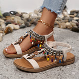 Bohemian Beaded Ankle-Decorated Sandals