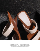 Black-strap High Heel Sandals
